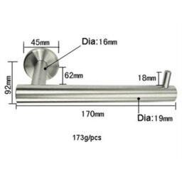 Toilet Roll Tissue Paper Holder Wall Mounted Bathroom Accessory Stainless Steel - thumbnail 2