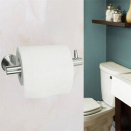 Toilet Roll Tissue Paper Holder Wall Mounted Bathroom Accessory Stainless Steel - thumbnail 5