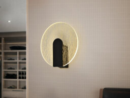 Luminosa Lighting Luminosa Auris Integrated Led Wall Lamp Black 3000K - Uk Stock - thumbnail 1