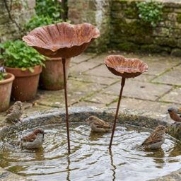 3.35In And 5.31In Bird Bath Feeder Station Outdoor Pedestal Garden Decor Arts Birdbath Water Bowl - thumbnail 6