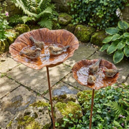 3.35In And 5.31In Bird Bath Feeder Station Outdoor Pedestal Garden Decor Arts Birdbath Water Bowl - thumbnail 4