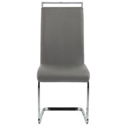 Beliani Set Of 2 Dining Chairs Greedin Faux Leather Grey - thumbnail 4