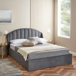 Home Treats Curved Ottoman Bed With Mattress Single Small Double Storage Bed - thumbnail 2