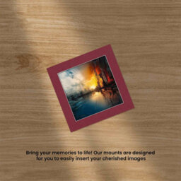 "Ak Frames Burgundy 8X8"" Picture Mount To Fit 6X6"" Aperture Size - Mount Board Only (No Frame Included)" - thumbnail 5