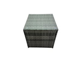 Fimous 6 Seater Wicker Pe Rattan Furniture Outdoor Coffee Table Double Seat Sofa 2 Big Stool 2 Side Tables Set Dark Grey Mixed - thumbnail 5