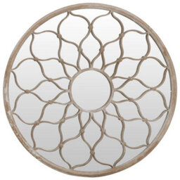 Vidaxl Garden Mirror Sand 60X3 Cm Iron Round For Outdoor Use - thumbnail 2