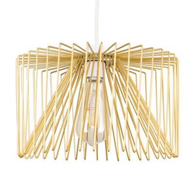 Valuelights Amadeus Modern Gold Non Electric Metal Wire Design Cylinder Shaped Light Shade (D)30Cm - image 1