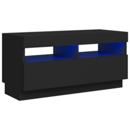 Berkfield Tv Cabinet With Led Lights Black 80X35X40 Cm - thumbnail 2