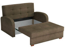 Viva Gold Ii Sofa Bed With Sleeping Function Storage Box Wooden Legs Upholstered Back 133 98 85 Cm Green - thumbnail 4