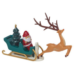 Urbn-Living Urbnliving 80Cm Width Red & Green Christmas Tree Rotating Topper Led Sound Spinning Santa Musical Ornament Home Décor - thumbnail 4