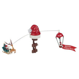 Urbn-Living Urbnliving 80Cm Width Red & Green Christmas Tree Rotating Topper Led Sound Spinning Santa Musical Ornament Home Décor - thumbnail 9