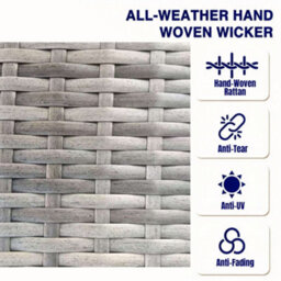 14 Pieces Pe Rattan Garden Sofa Set, 12 Seater Garden Conversation Set - thumbnail 4