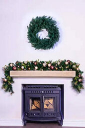 Christmas Tree World 180Cm Decorated Mixed Pine Garland With Bronze & Copper Baubles - thumbnail 2