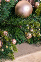 Christmas Tree World 180Cm Decorated Mixed Pine Garland With Bronze & Copper Baubles - thumbnail 7