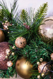 Christmas Tree World 180Cm Decorated Mixed Pine Garland With Bronze & Copper Baubles - thumbnail 5