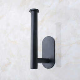 Living And Home Black Toilet Paper Holder Rustproof Wall Mounted For Bathroom - thumbnail 5