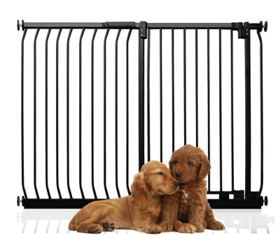 Bettacare Extra Tall Elite Dog Gate, 125Cm - 134Cm, Matt Black, Extra Tall 96.8Cm In Height, Pressure Fit Pet Gate - image 1
