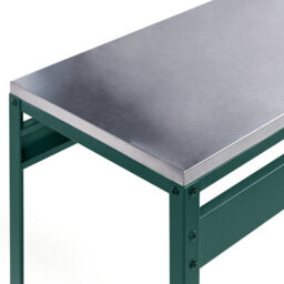 Beliani Outdoor Bar Table Maenza 120 Cm 40 Cm Metal Green - thumbnail 5