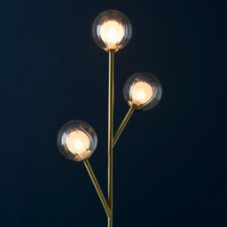 Luminosa Lighting Luminosa Rome Complete Floor Lamp, Satin Brass Plate, Glass - thumbnail 5