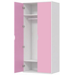 Afn Home Delvito 4 Piece Bedroom Set,  2 Door Wardrobe, 5 Drawer Chest & 2 Bedside Cabinets, Pink/white - thumbnail 8