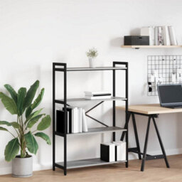 Berkfield Bookcase Grey Sonoma 80 X 30 X 118 Cm Engineered Wood