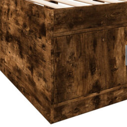 Berkfield Daybed With Drawers Without Mattress Smoked Oak 100X200 Cm - thumbnail 8