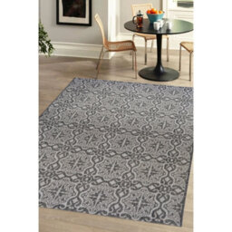 Melrose Eden Victorian Grey Large Indoor Outdoor Area Rug 3mm Pile Height - 160/230Cm - thumbnail 1