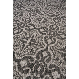 Melrose Eden Victorian Grey Large Indoor Outdoor Area Rug 3mm Pile Height - 160/230Cm - thumbnail 3