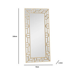 Melody Maison Large Gold Geometric Framed Mirror 70Cm X 150Cm - thumbnail 9