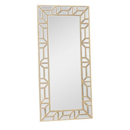 Melody Maison Large Gold Geometric Framed Mirror 70Cm X 150Cm - thumbnail 8