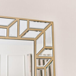 Melody Maison Large Gold Geometric Framed Mirror 70Cm X 150Cm - thumbnail 4