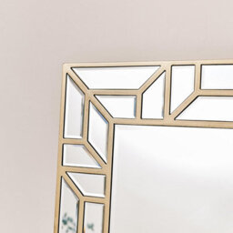 Melody Maison Large Gold Geometric Framed Mirror 70Cm X 150Cm - thumbnail 3