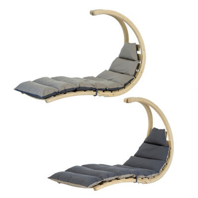 Amazonas Garden Swing Lounger Recliner Anthracite Taupe - image 1
