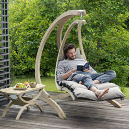 Amazonas Garden Swing Lounger Recliner Anthracite Taupe - thumbnail 4