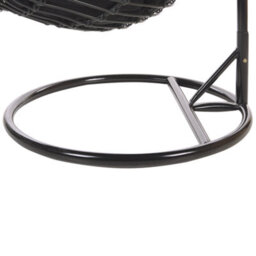 Beliani Hanging Chair With Stand Tollo Pe Rattan Black - thumbnail 7