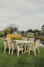 Churnet Valley Garden Furniture Ltd Churnet Valley 6 Seat Clover Garden Patio Dining Set - thumbnail 2