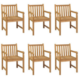 Berkfield 7 Piece Garden Dining Set Solid Teak Wood - thumbnail 3