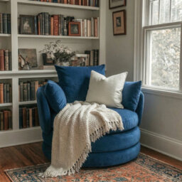 Accent Swivel Chair In Purple Velvet - thumbnail 9