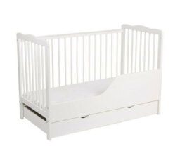 Mcc Direct Brooklyn Baby Cot Bed White With Drawer - thumbnail 2