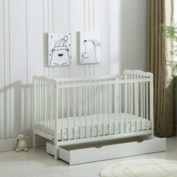 Mcc Direct Brooklyn Baby Cot Bed White With Drawer - thumbnail 3