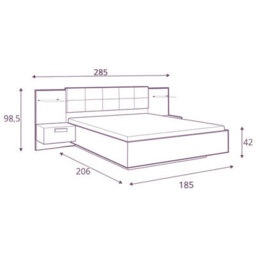 Heze Furniture Kassel Super King Size Ottoman Storage Bed With Bedside Tables 180B - thumbnail 9