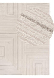The Rugs Carmel Cream/grey Geometric Design Area Rug And Runner Non Shedding, Stain Resistant, Soft - thumbnail 2