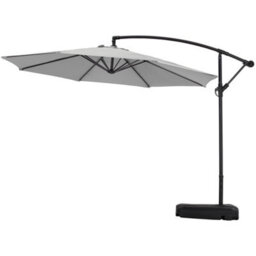 Breeins Light Grey Outdoor Garden Patio Banana Cantilever Parasol Patio Umbrellas For Backyard And Pool With Fillable Base And Wheels - thumbnail 3