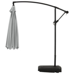 Breeins Light Grey Outdoor Garden Patio Banana Cantilever Parasol Patio Umbrellas For Backyard And Pool With Fillable Base And Wheels - thumbnail 4