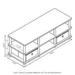 Walplus Corner Computer Desk With Integrated Bookshelf, French Oak Grey - thumbnail 7