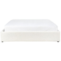 Beliani Ottoman Bed Without Headboard Boucle Dinan 160 X 200 Cm (Eu King Size) Off-White - thumbnail 7