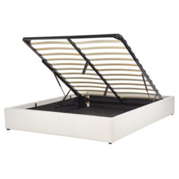 Beliani Ottoman Bed Without Headboard Boucle Dinan 160 X 200 Cm (Eu King Size) Off-White - thumbnail 4