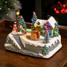 Marco Paul Musical Christmas Village Led Decoration - See Saw - thumbnail 1