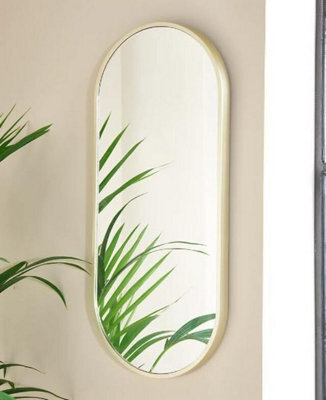 Biznest 30.8X71Cm Gold Tone Losange Mirror Wall Mirror For Living Room Bedroom Hallway Home Decor Birthday House Warming