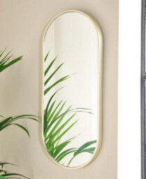 Biznest 30.8X71Cm Gold Tone Losange Mirror Wall Mirror For Living Room Bedroom Hallway Home Decor Birthday House Warming